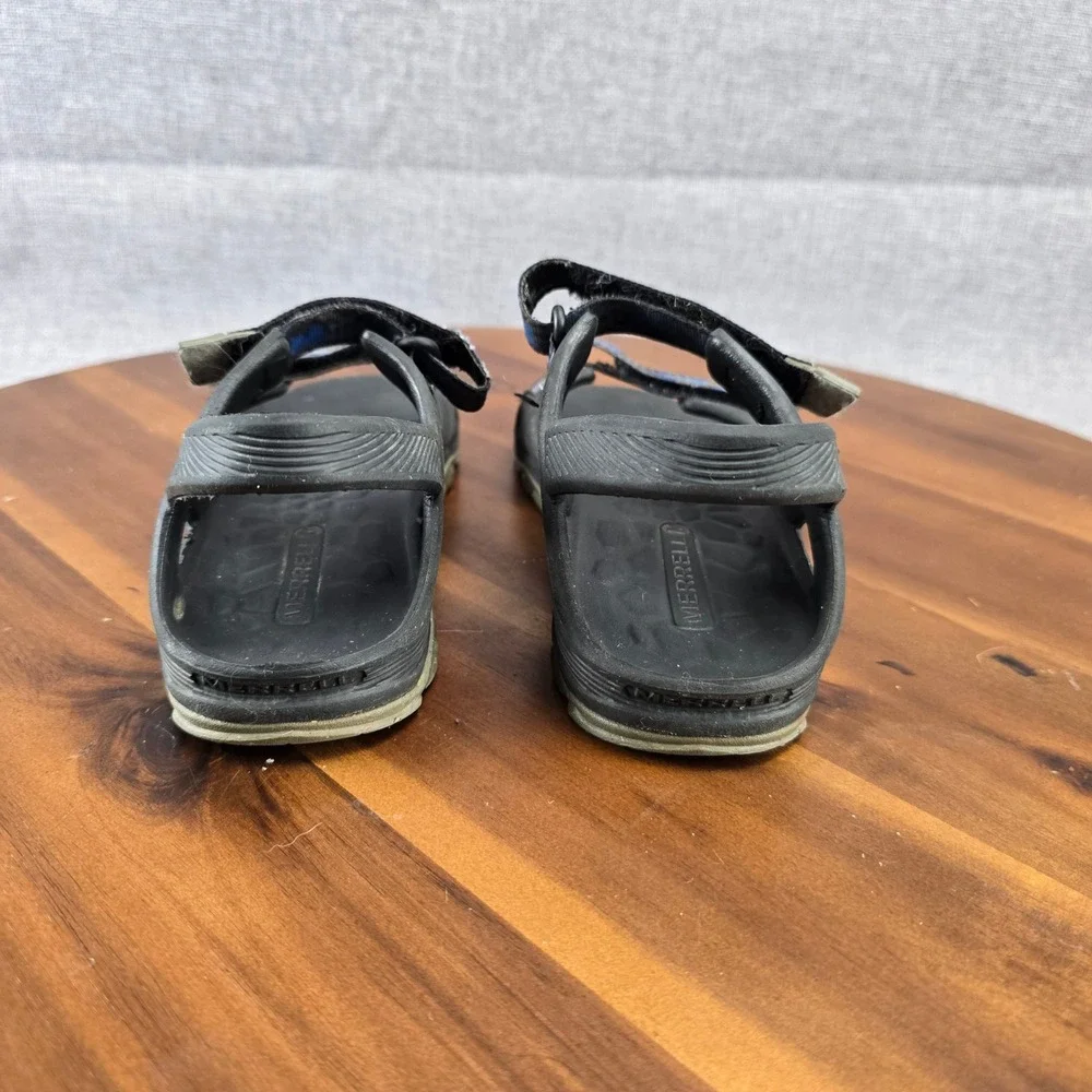 Merrell Hydro Drift Kids Sandals US 2 Black Blue Adjustable Straps Sporty Casual